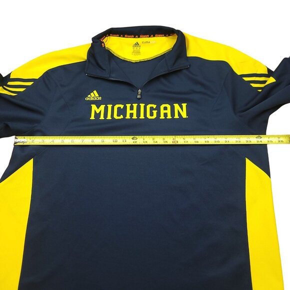 Adidas Mens XL Climalite Scorch Michigan Wolverines Performance‎ 1/4 Zip NCAA - Picture 7 of 14